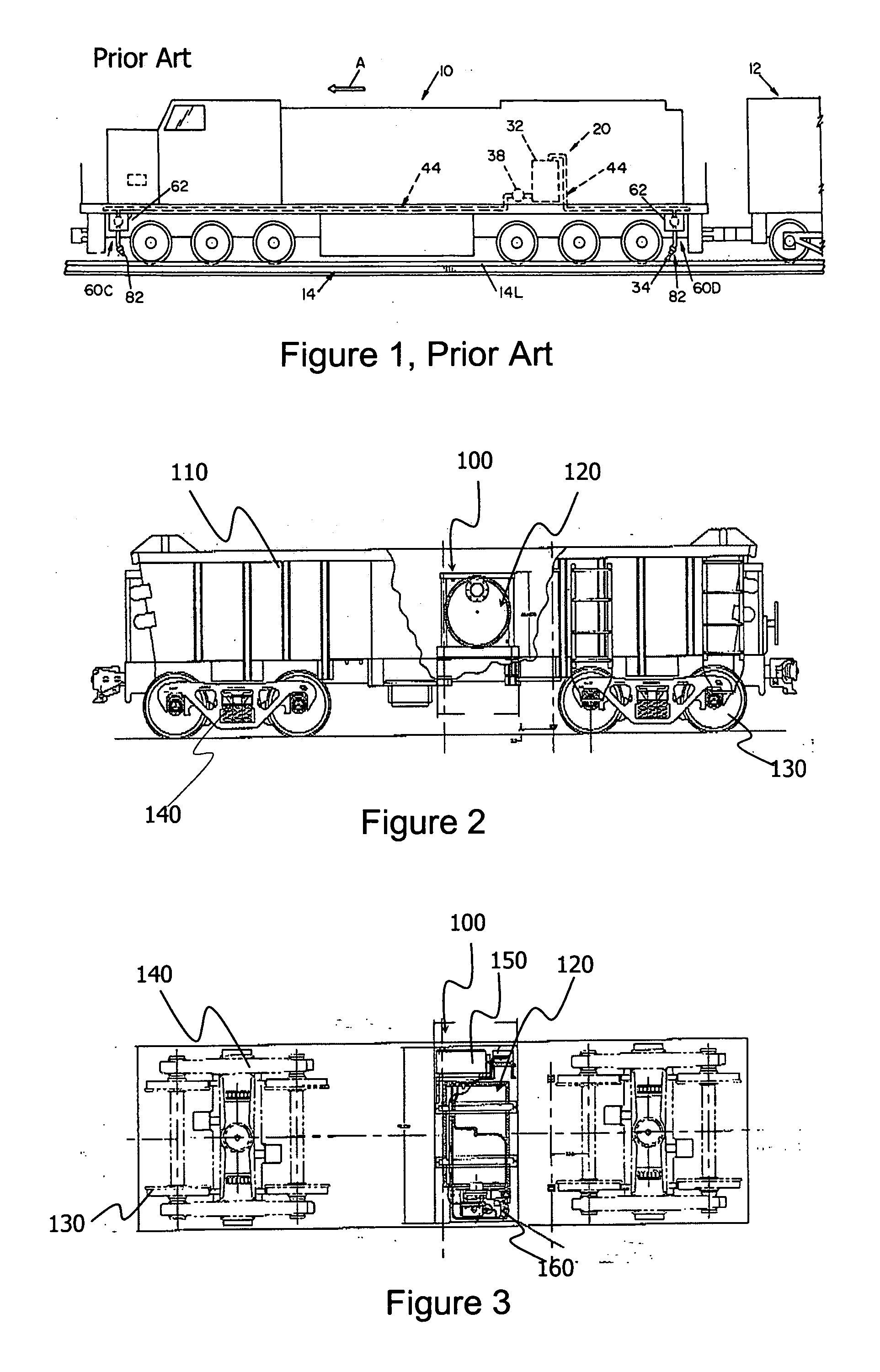 Method and apparatus for applying liquid compositions in rail systems