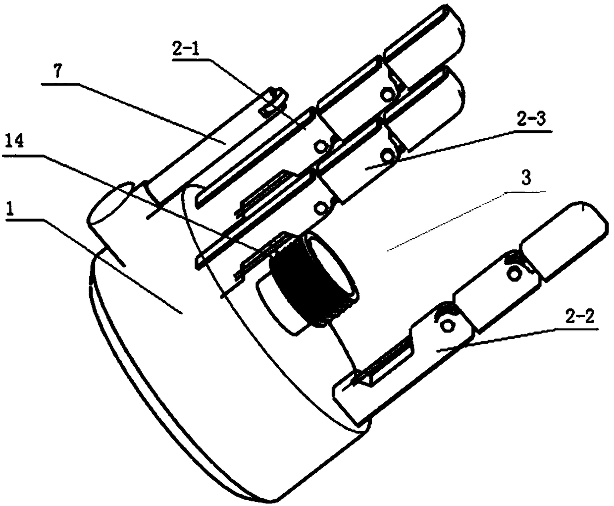 End effector structure of garden stuff picking robot