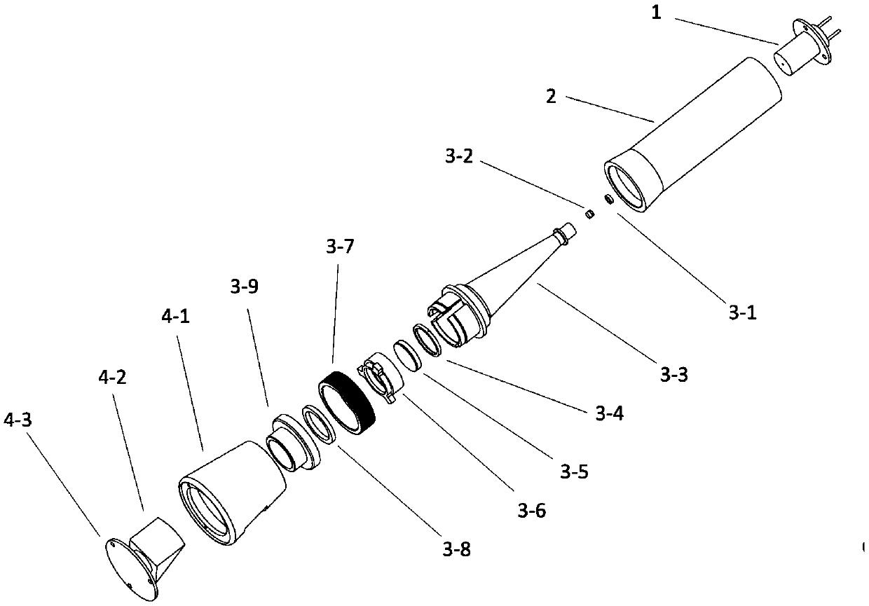 Laser marking device based on cone off-axis reflection