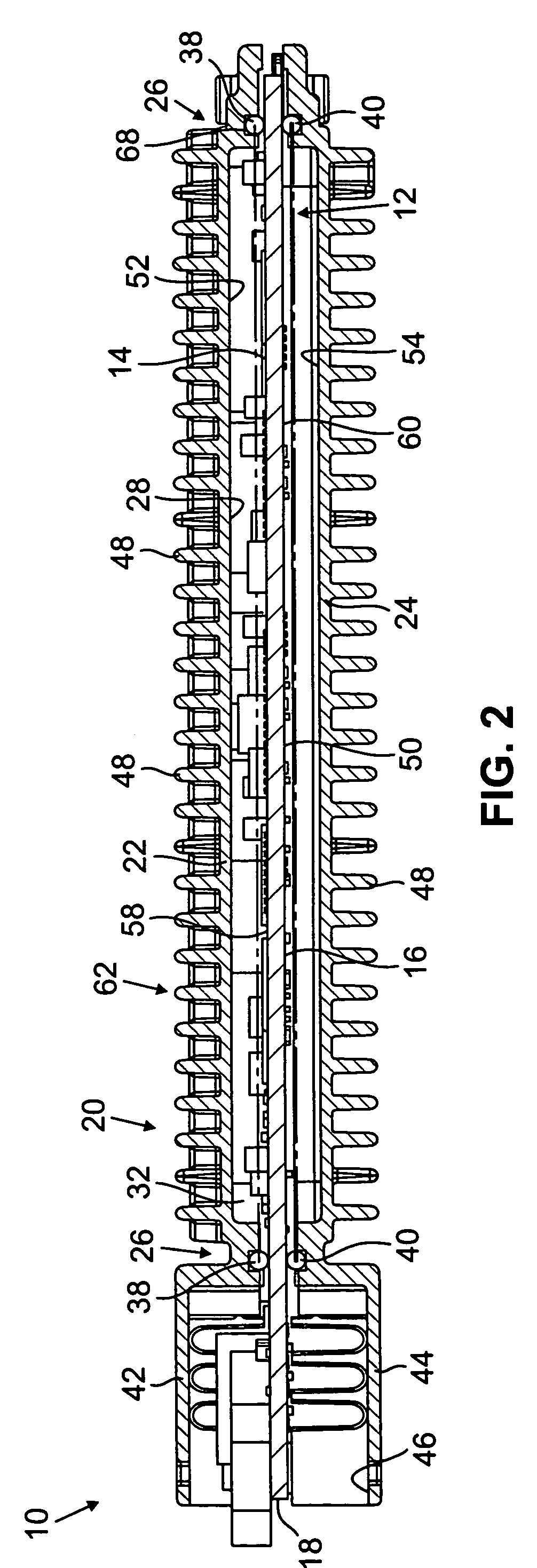 Arrangement for liquid cooling an electrical assembly using assisted flow