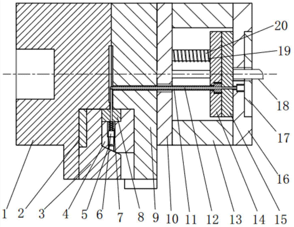 Injection molding processing method for forming orthogonal through micro-hole