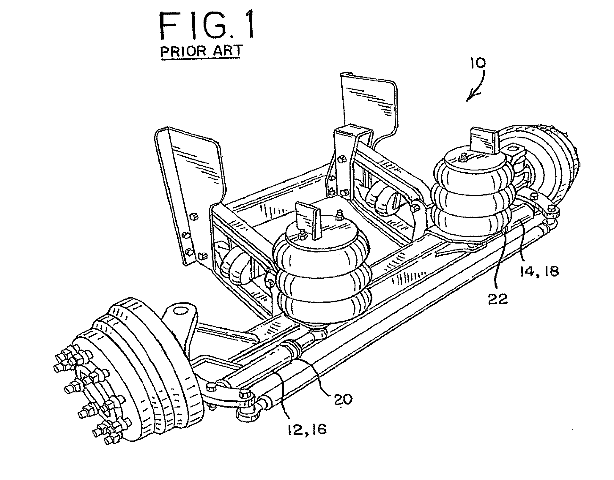 Self-steering axle suspension system having a rotary stabilizer mounted at a pivot joint associated with a tie rod