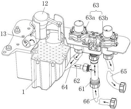 Double-water-path control rapid drainage device