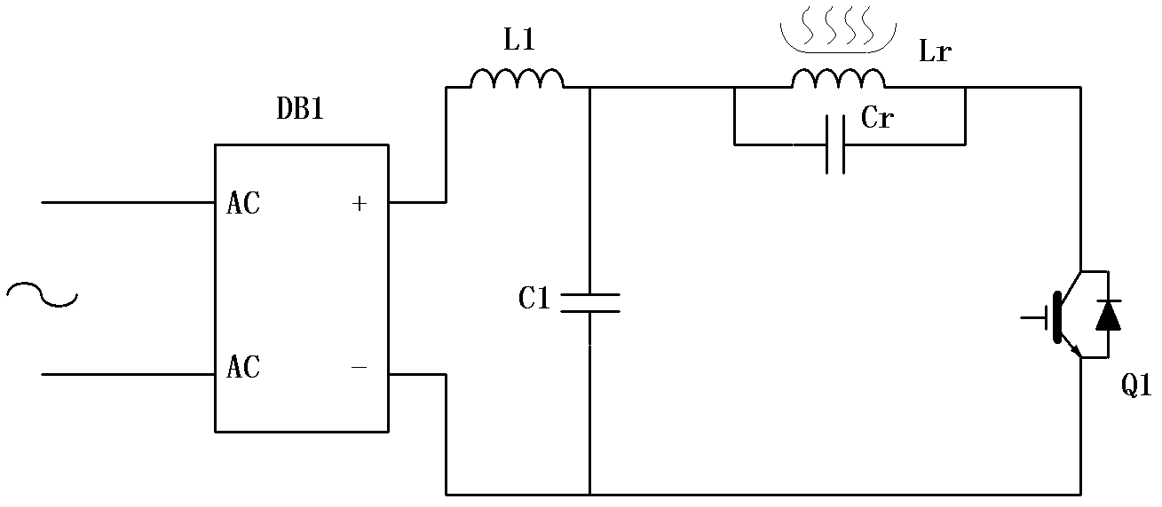 Single-tube resonance soft switch circuit of induction cooker and control method thereof