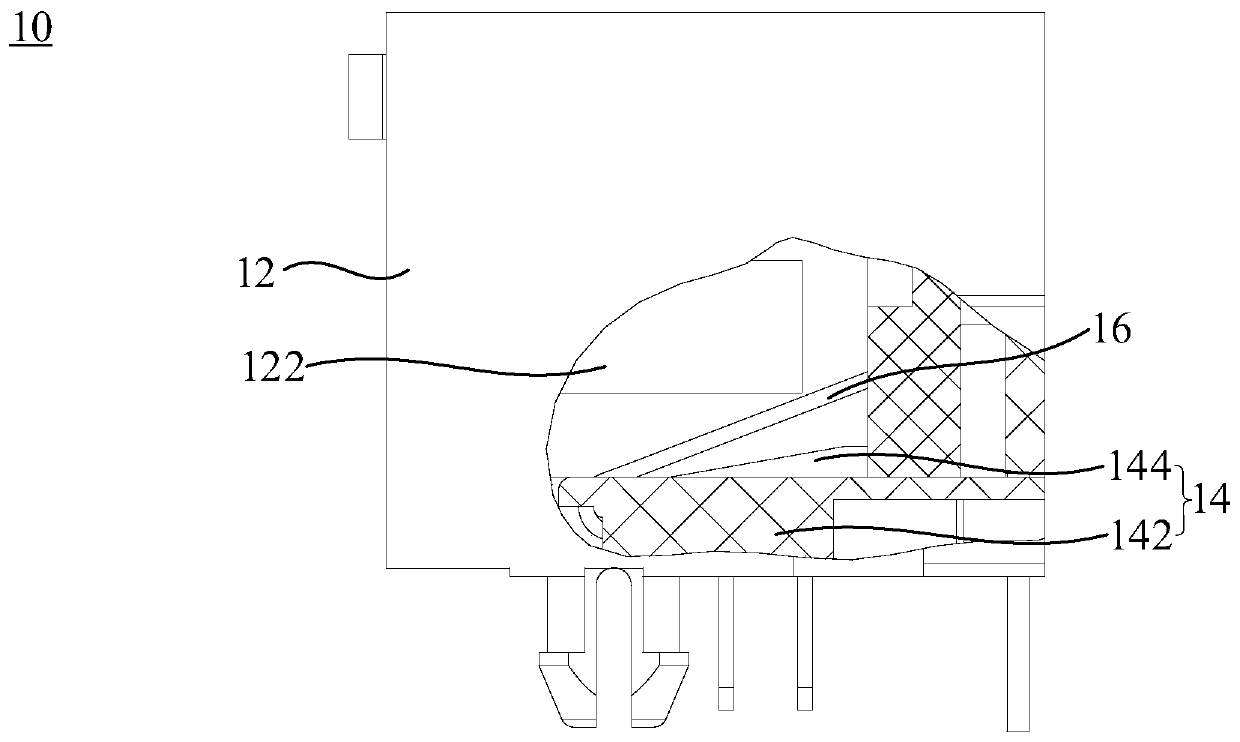 Connector and base for connector