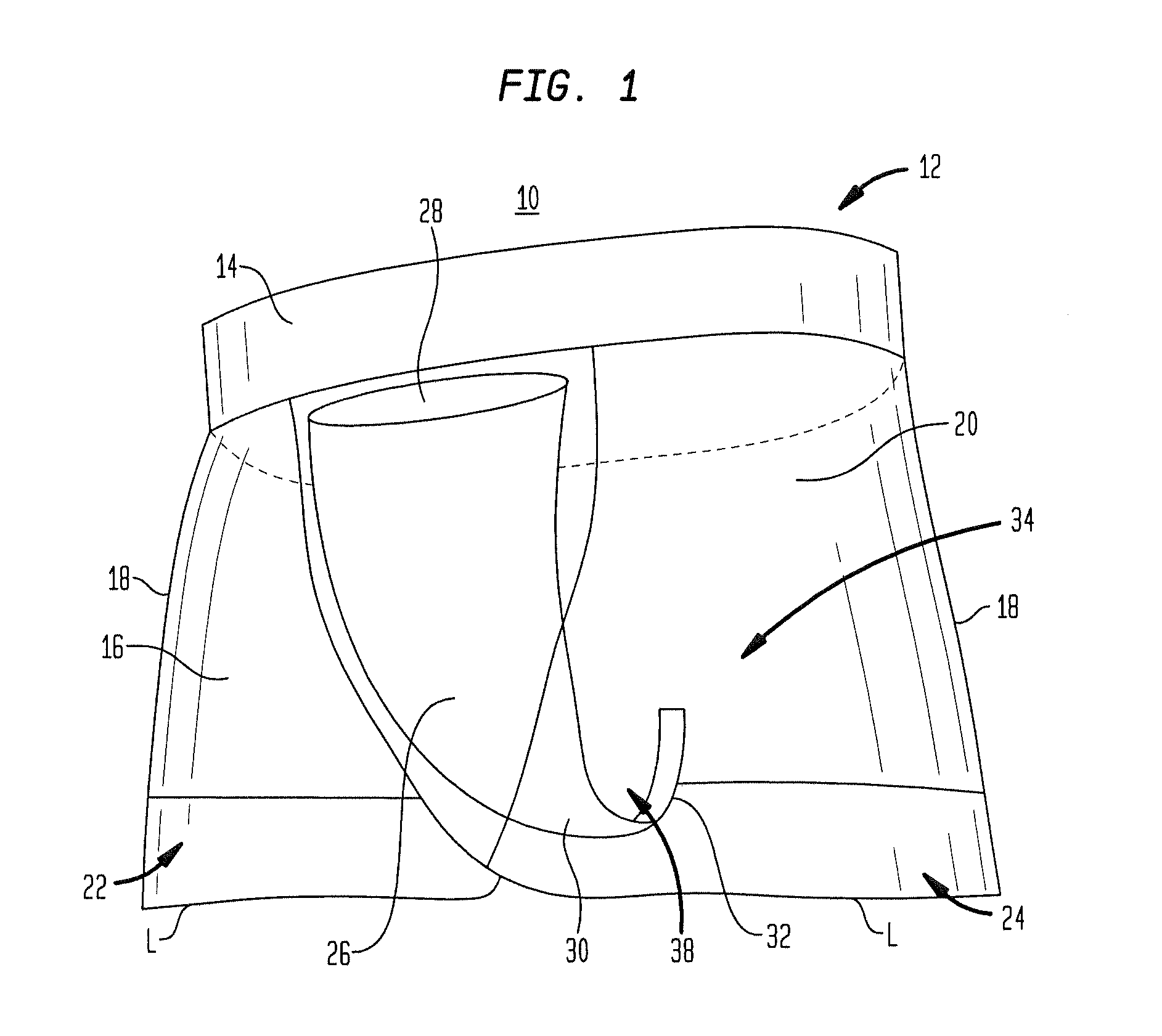 Athletic garment with integral cup assembly