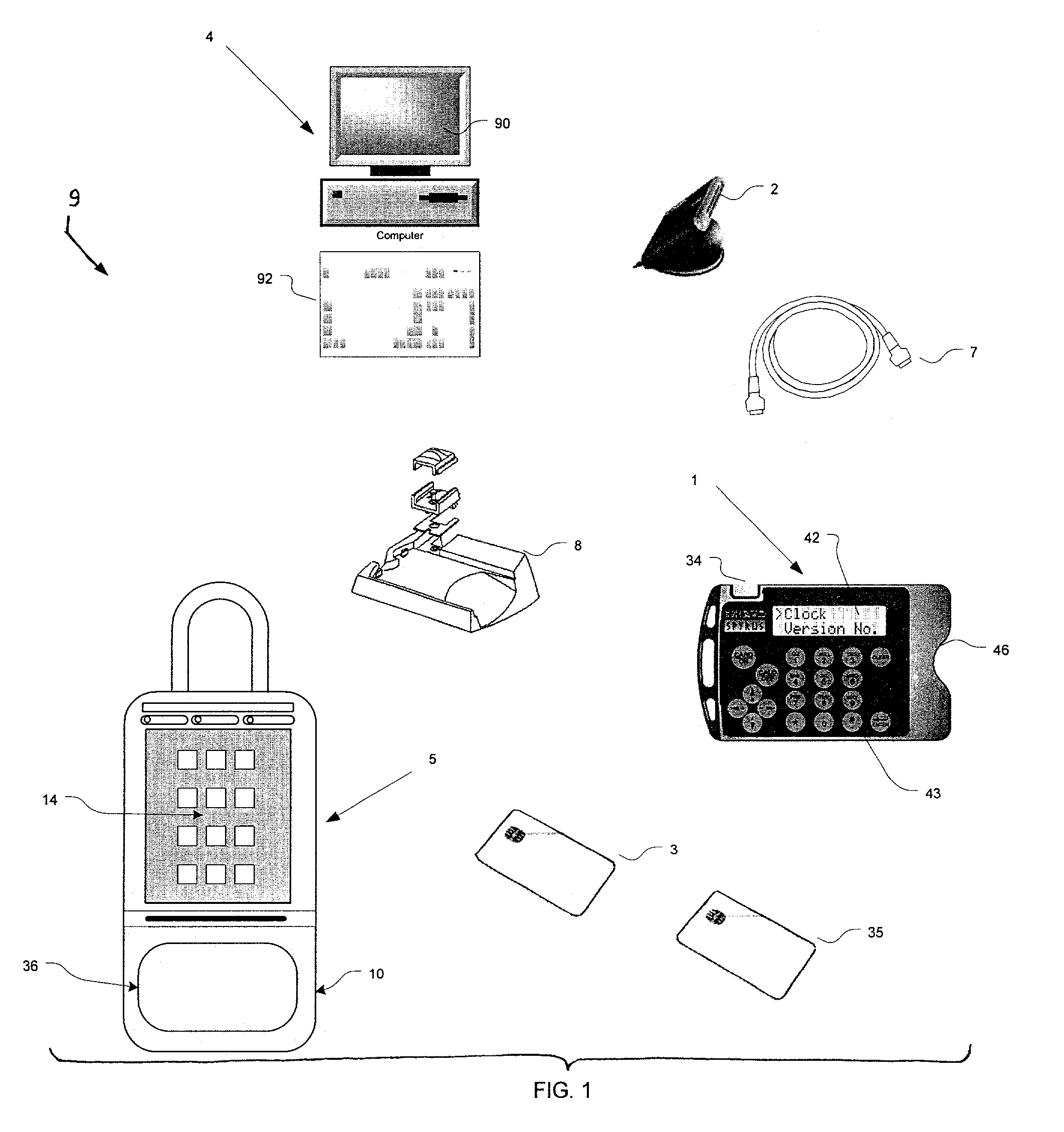 Electronic lock system and method for its use with card only mode