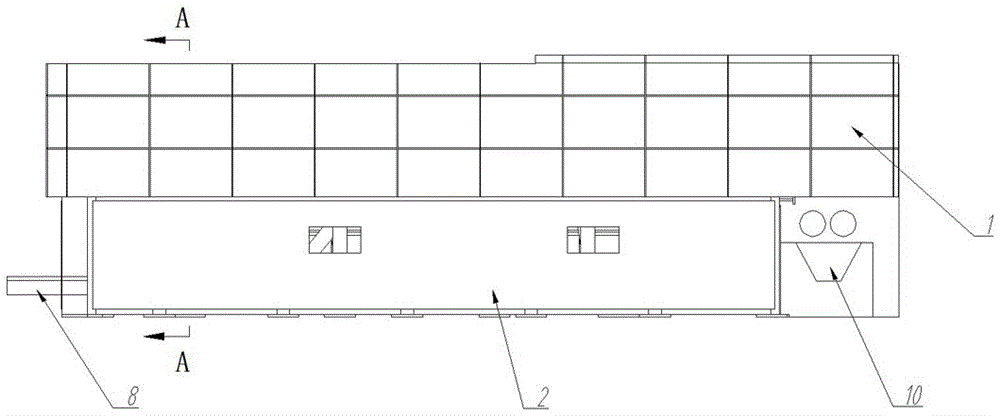 Air-cooled ash cooling device