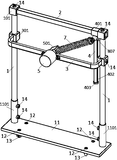 Two-dimensional code doorplate mounting auxiliary system