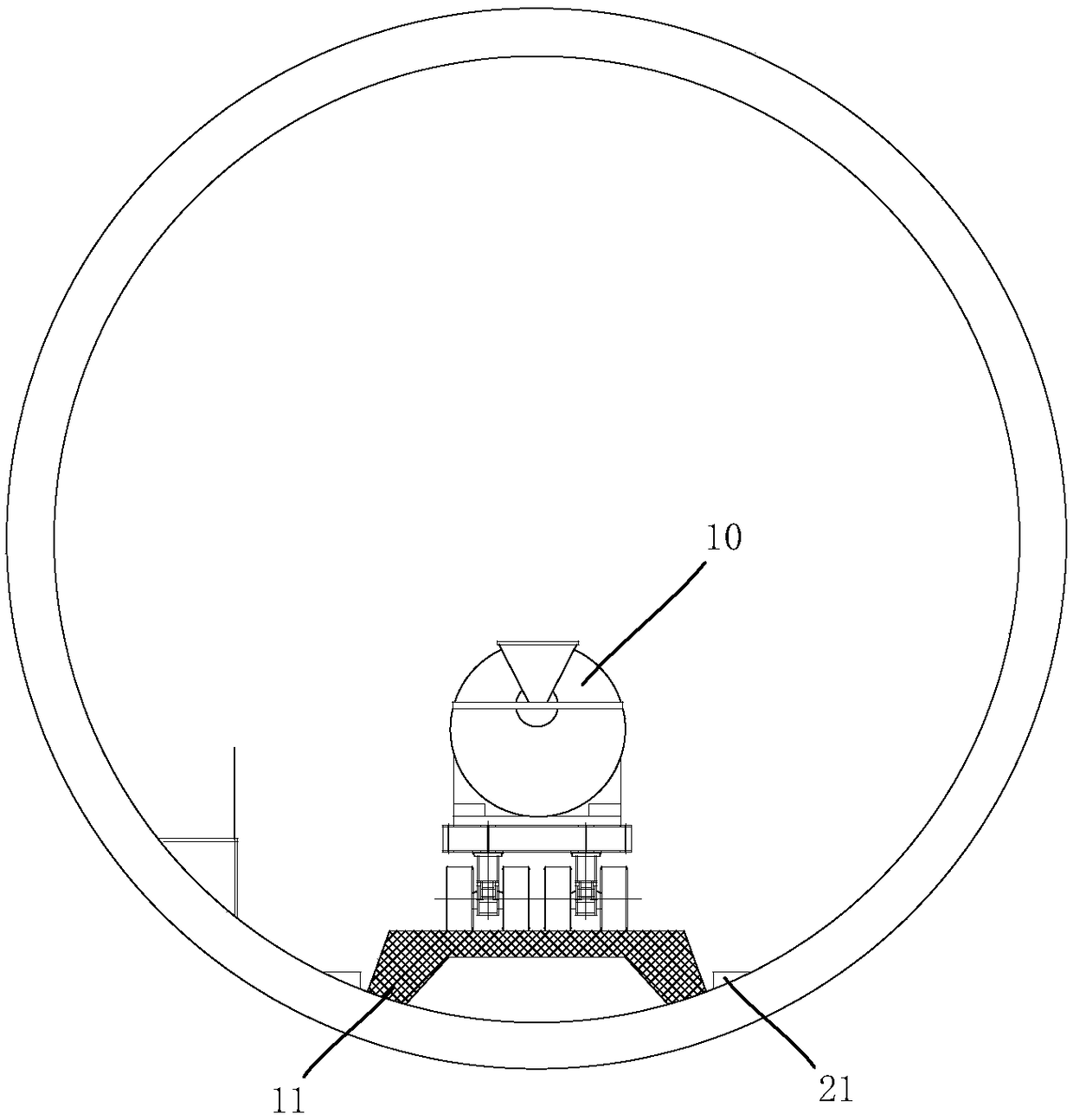 Transporting method and structure for tunnel construction through shield method