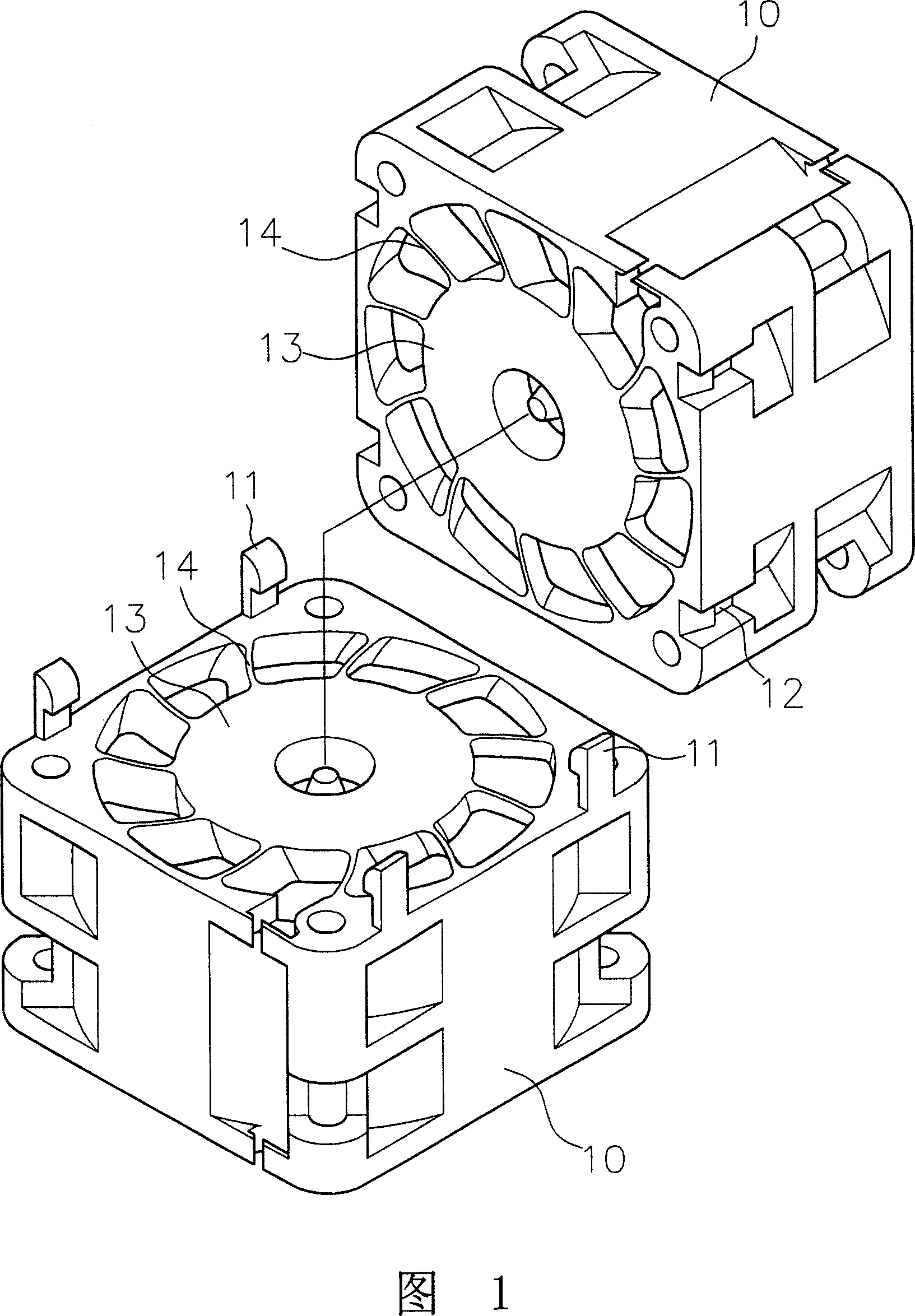 Vibration-proof structure of series fan