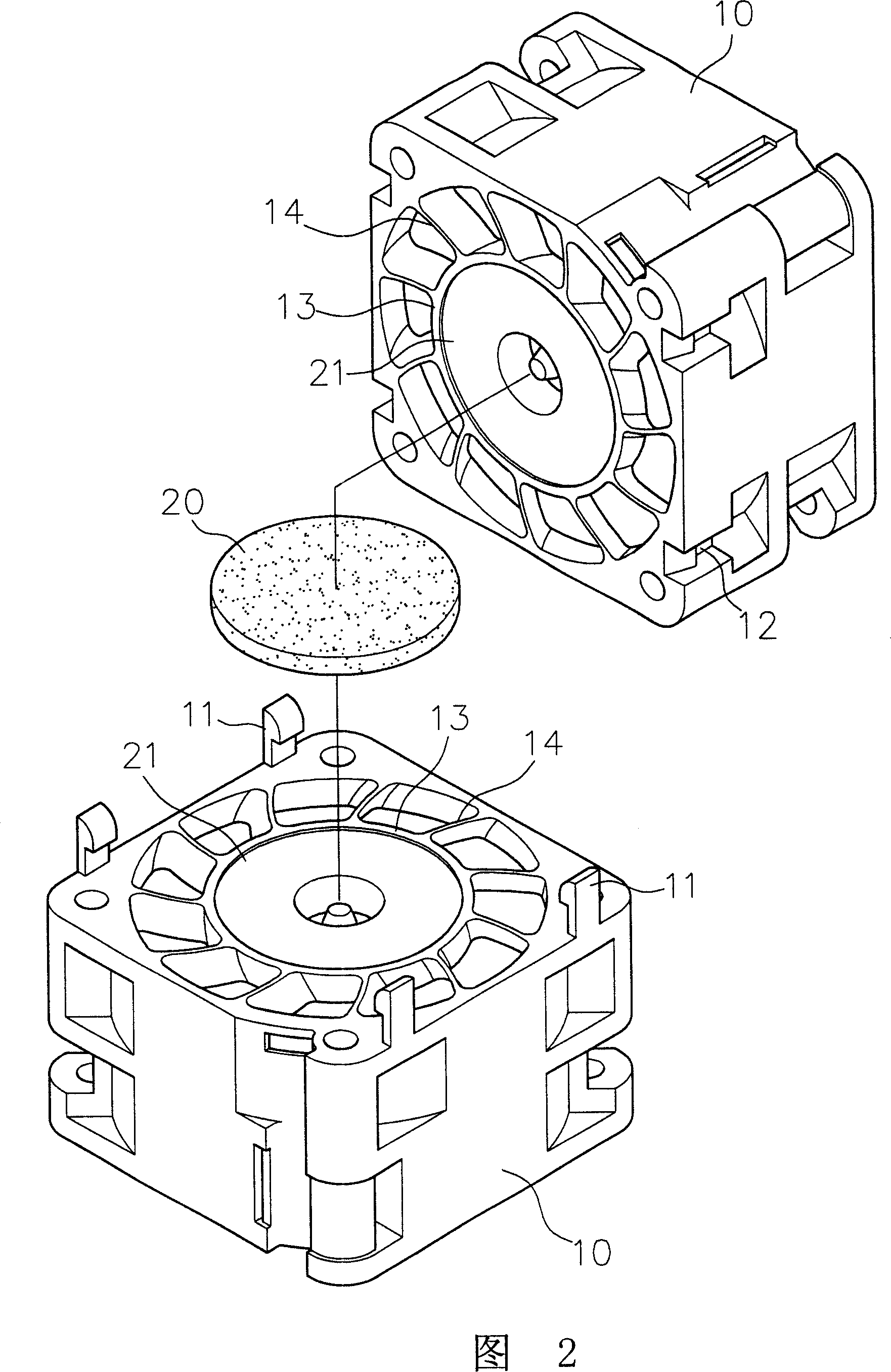 Vibration-proof structure of series fan