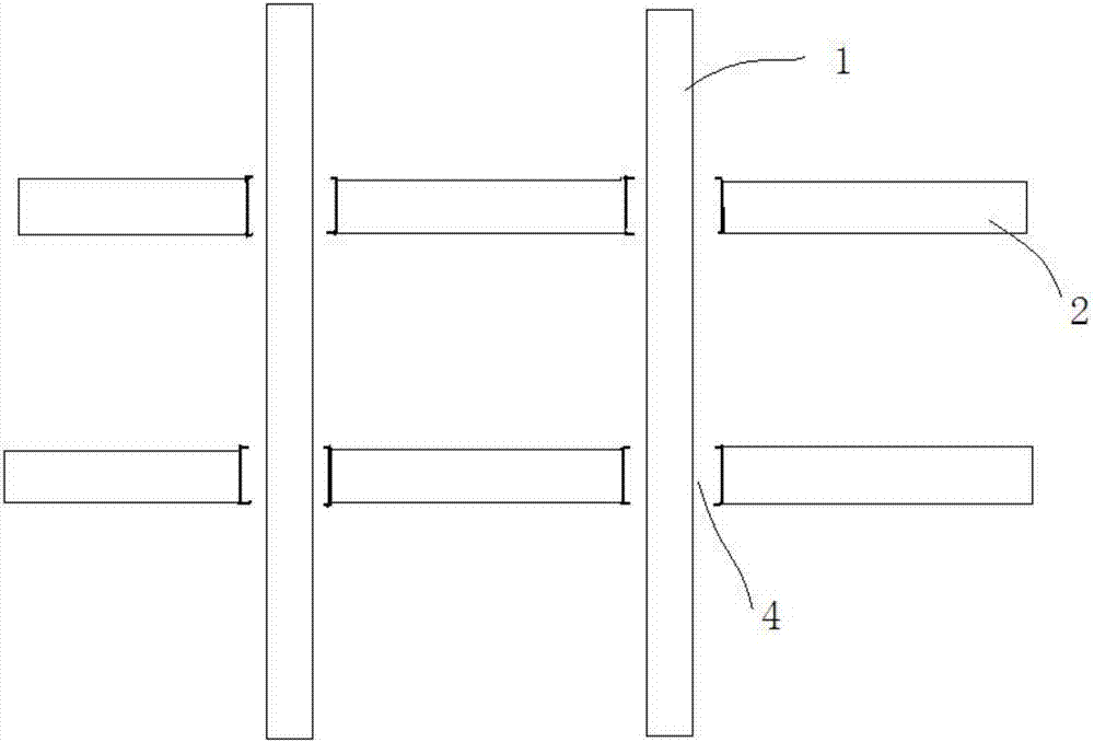 Crossed transporting track and arrangement method for crossed transporting track