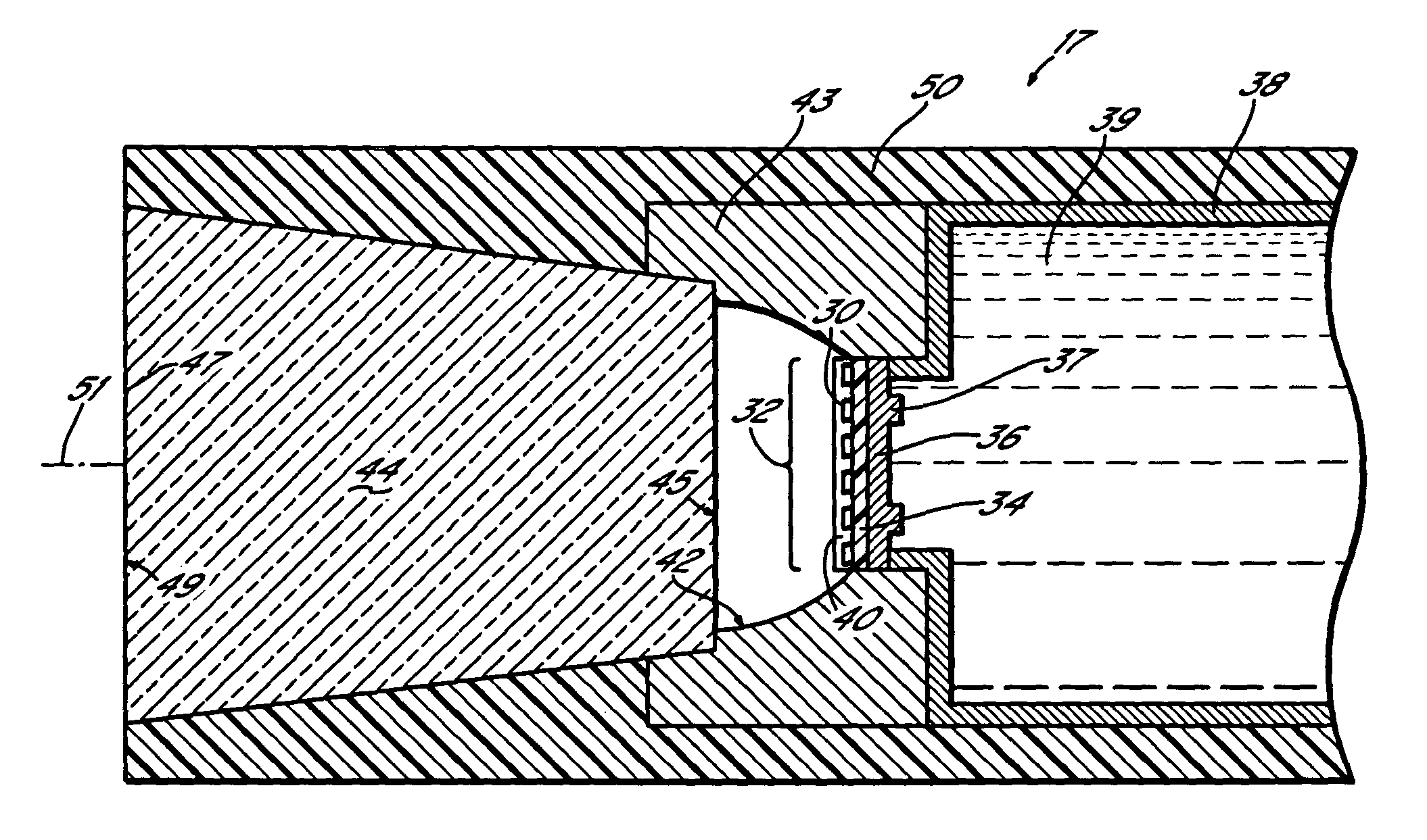 Apparatus and method for curing materials with light radiation