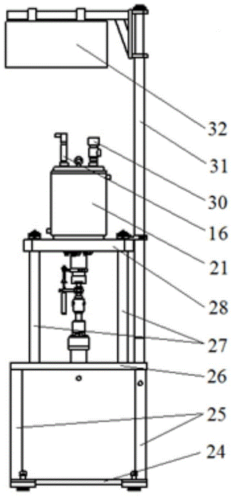 Device for testing material properties in high-temperature hydrogen environment