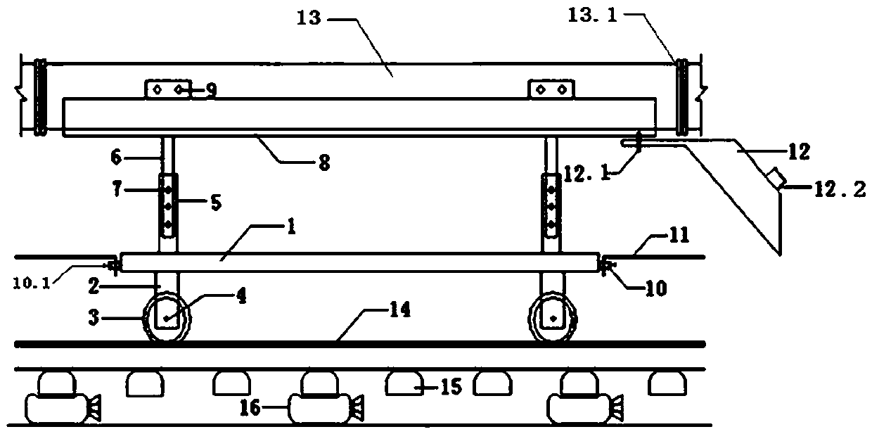 Reverse operating construction method for pouring monolithic track bed in separated tunnel of metro section