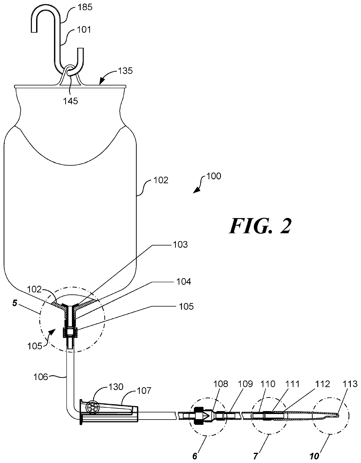 Anti-reflux enema bag with pulley restrictor