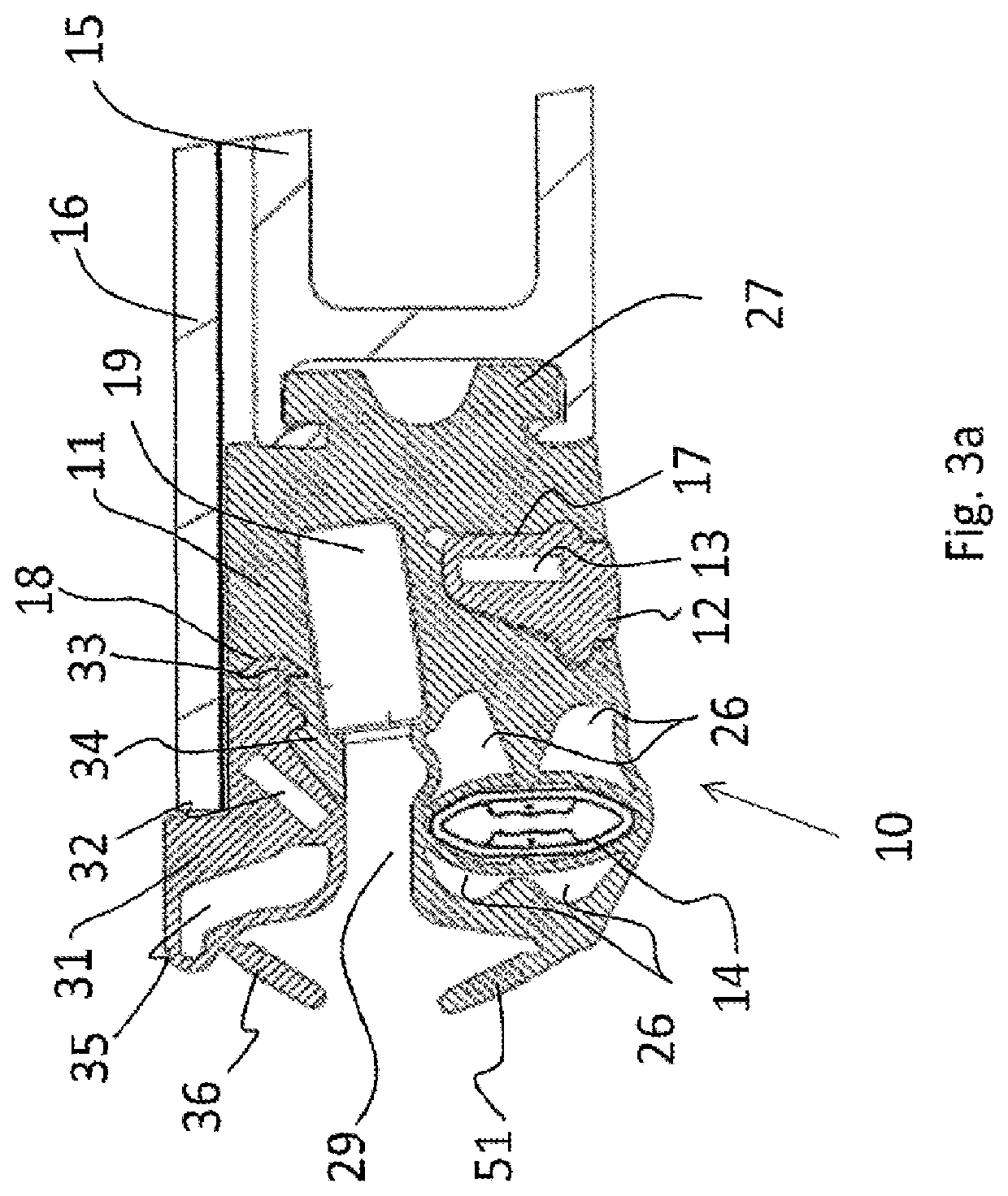 Profiled safety strip and door comprising a profiled safety strip