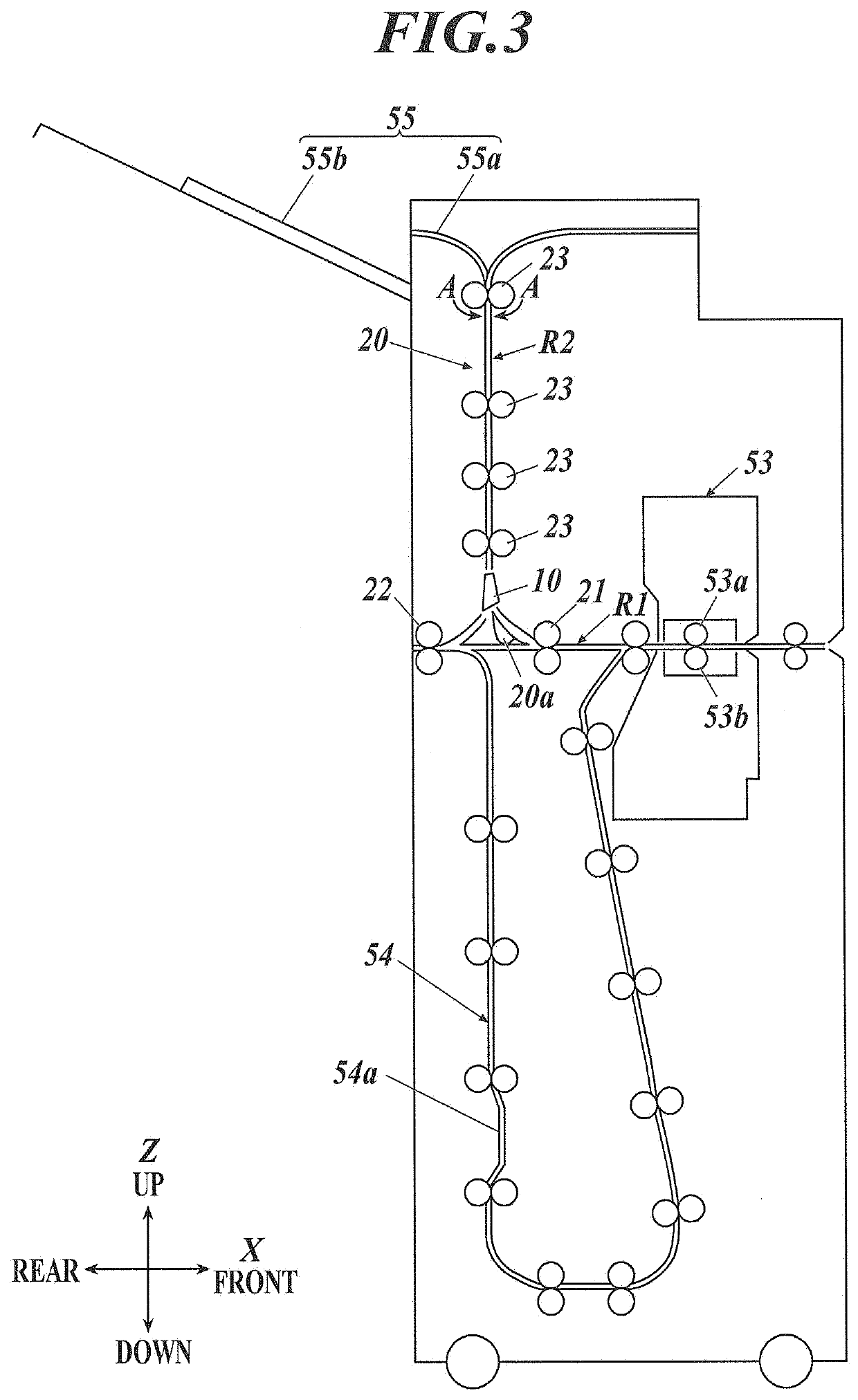 Paper reversing apparatus, image forming system and computer readable storage medium storing program