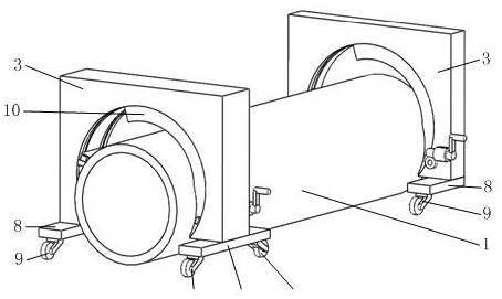 Large steel pipe temporary transfer device for construction