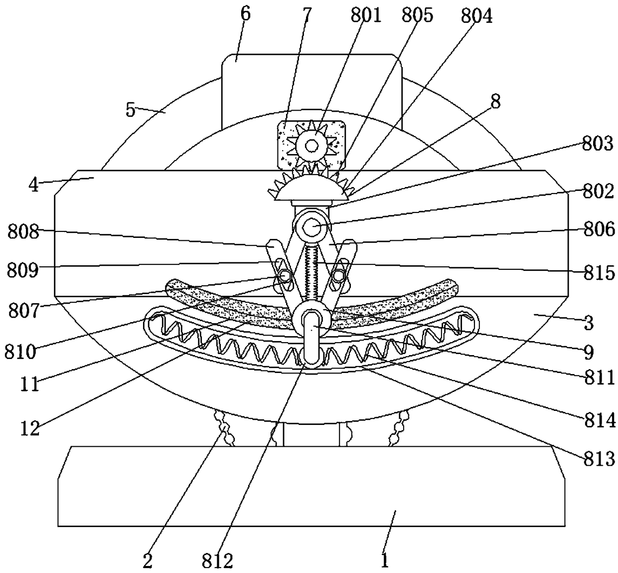 Arc-shaped route swinging type spheroidal twisting device applied to cell membranes of Pu'er tea