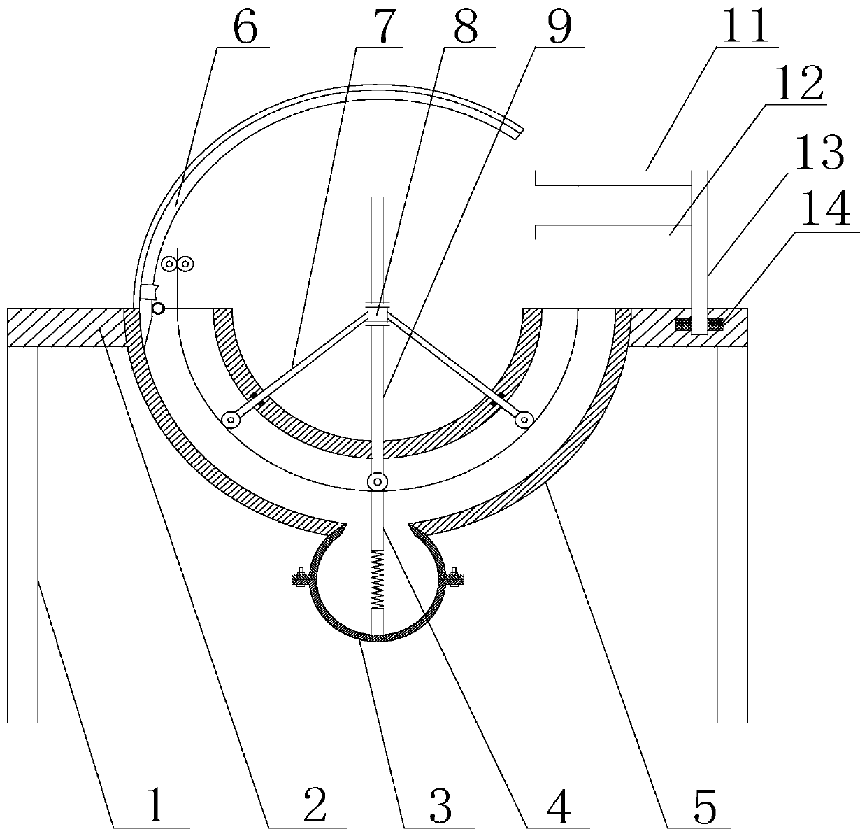 Starching device applied based on glass fiber yarn