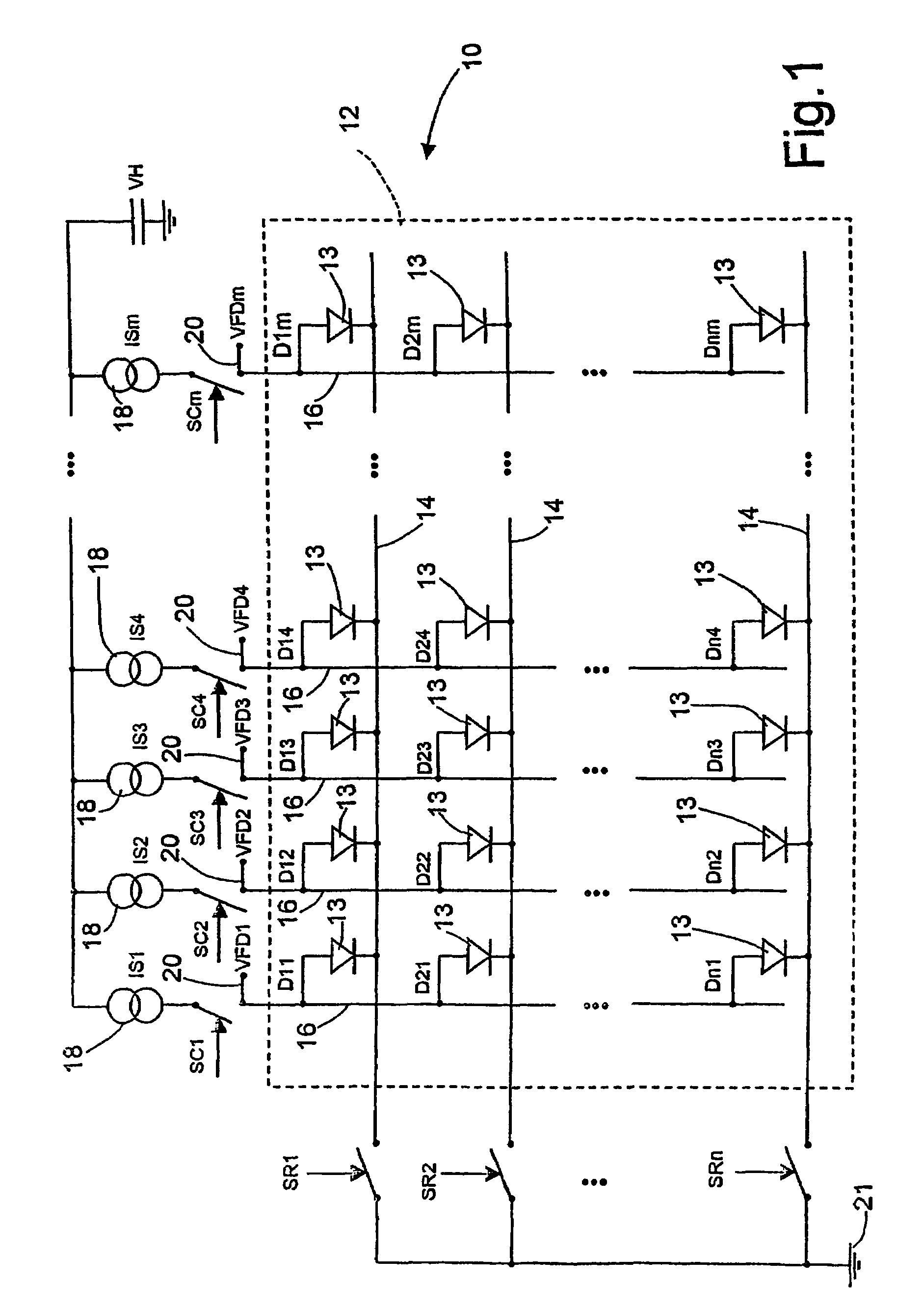 Driver for an OLED passive-matrix display