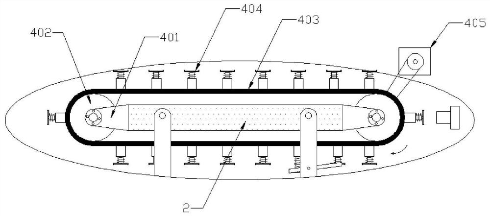 A double-conveyor type bottle cap double-sided marking device