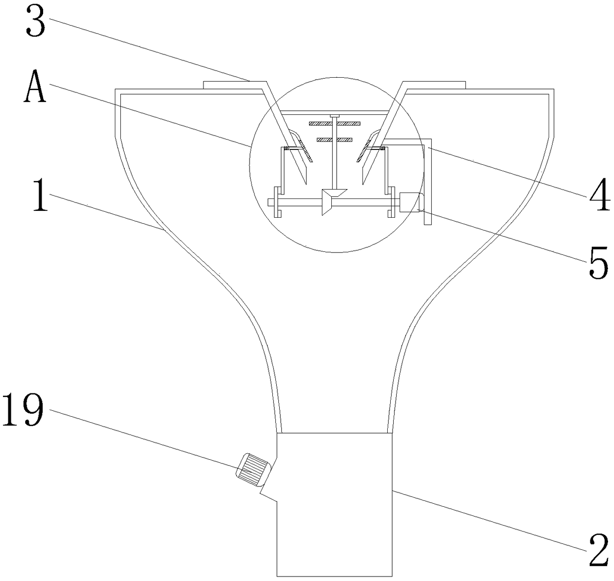 Anti-blocking round hopper scale