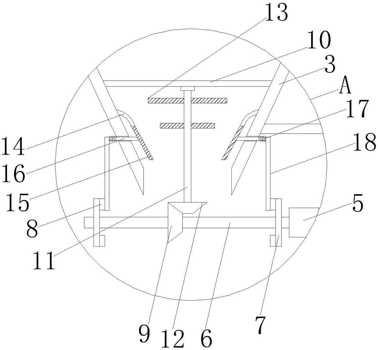 Anti-blocking round hopper scale