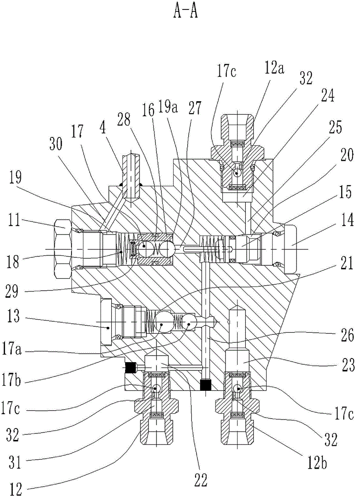 A shock-absorbing oil cylinder used for overturning cabs of medium-heavy vehicles