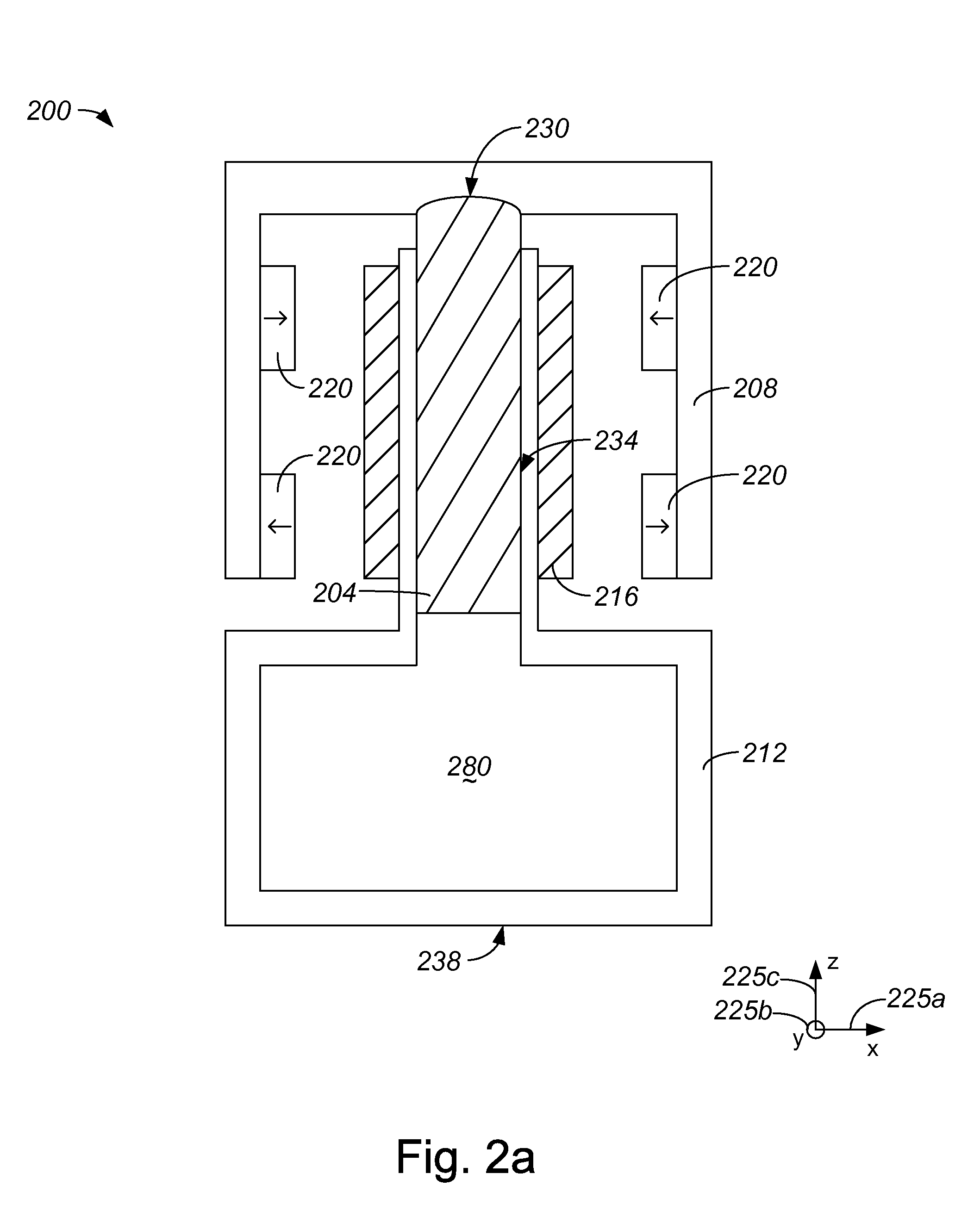 Z actuator with anti-gravity