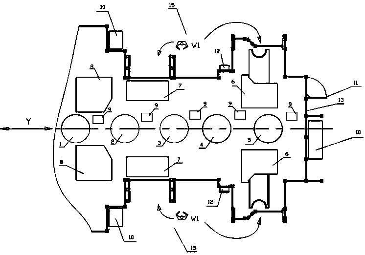 C column welding production line and C column welding processing method