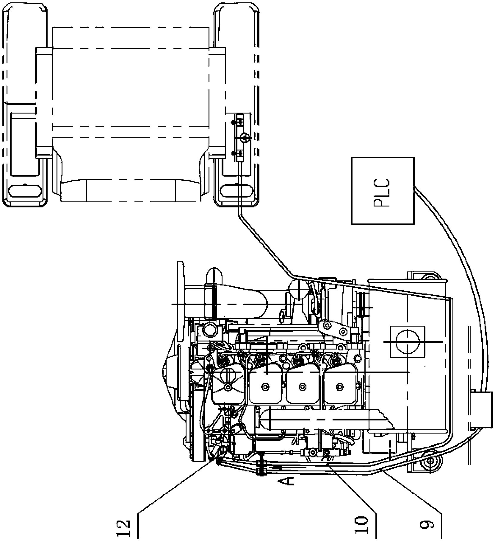 A walking excavator remote control system