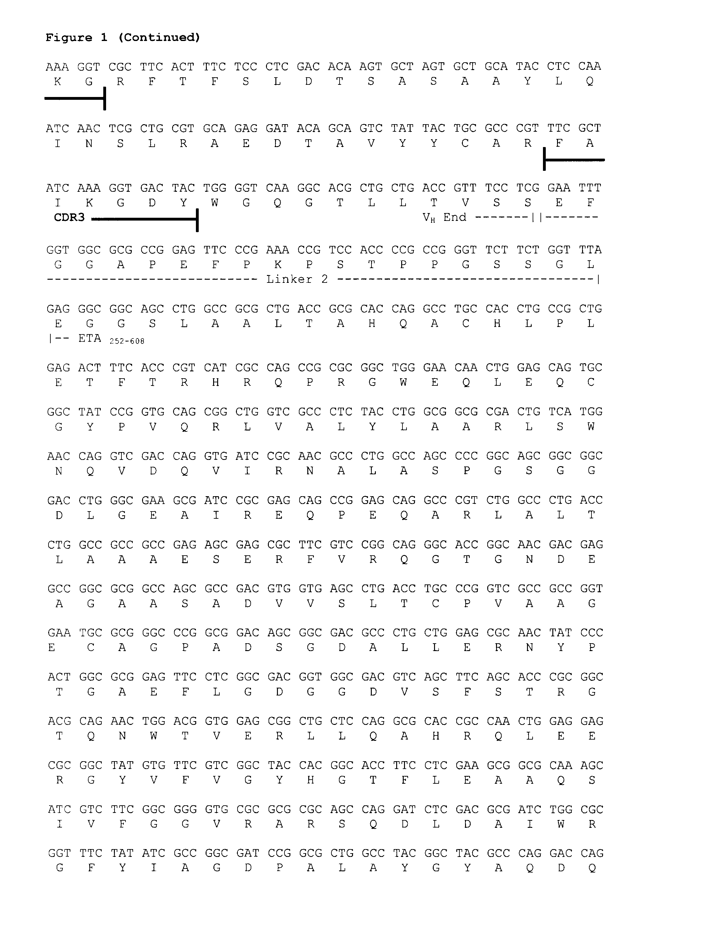 Optimized nucleic acid sequences for the expression of VB4-845