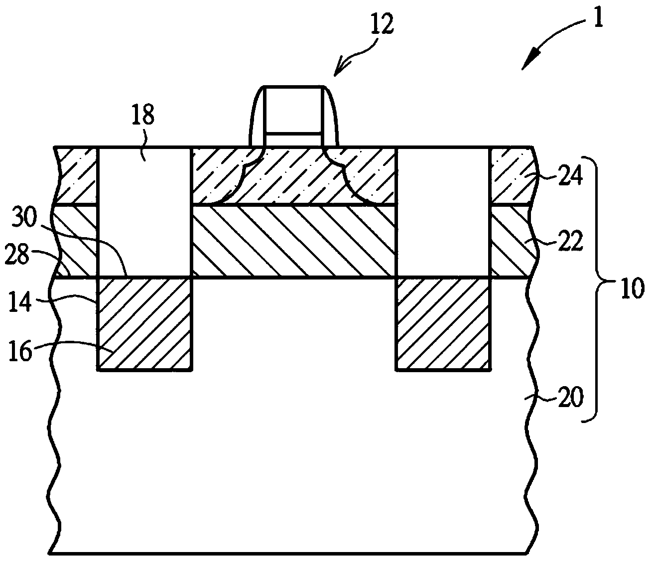 Harmonic effect inhibiting semiconductor structure and method for forming the same