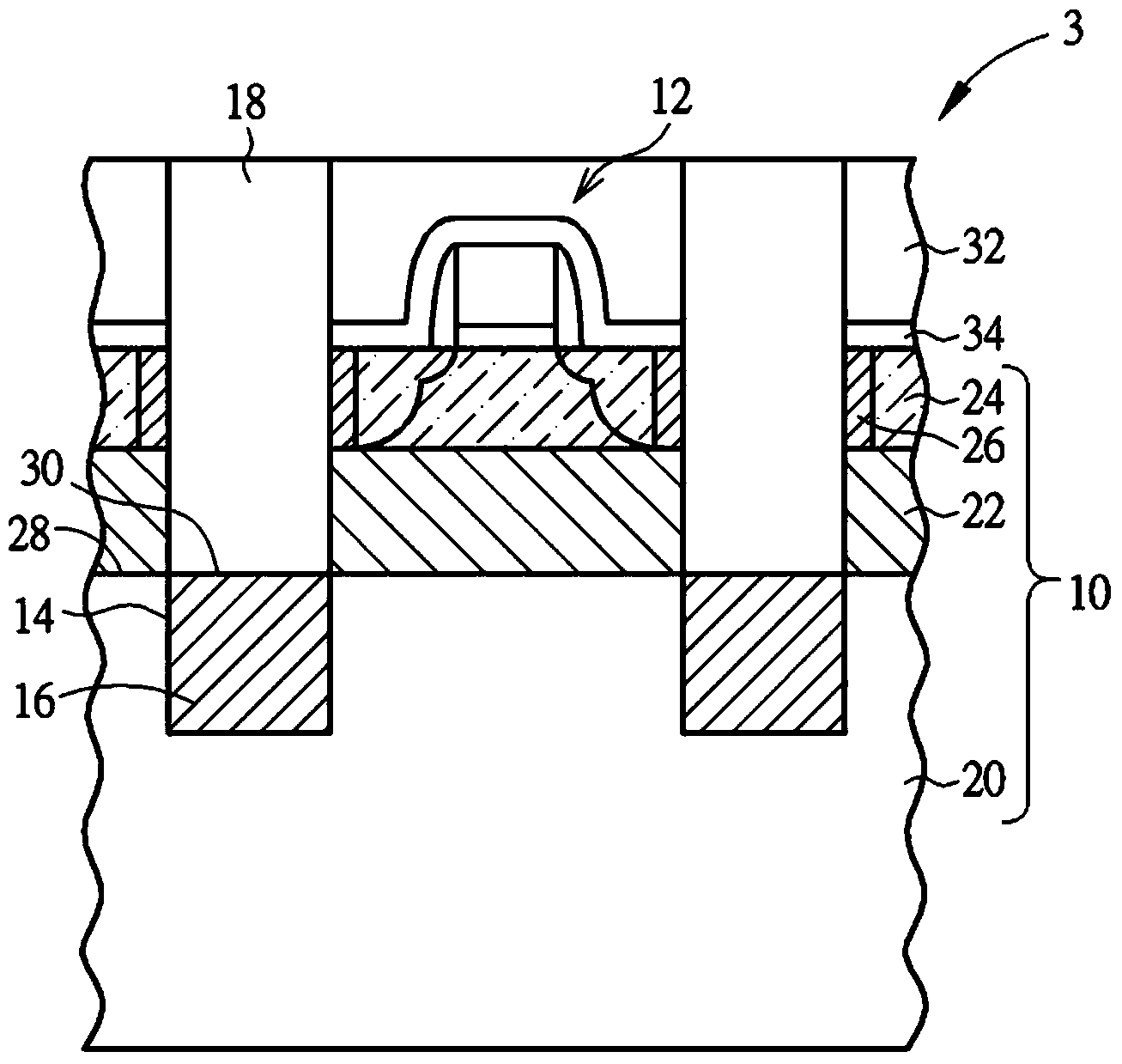 Harmonic effect inhibiting semiconductor structure and method for forming the same