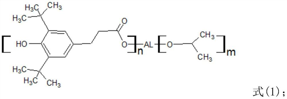 Hindered phenol antioxidant with new structure and preparation method thereof