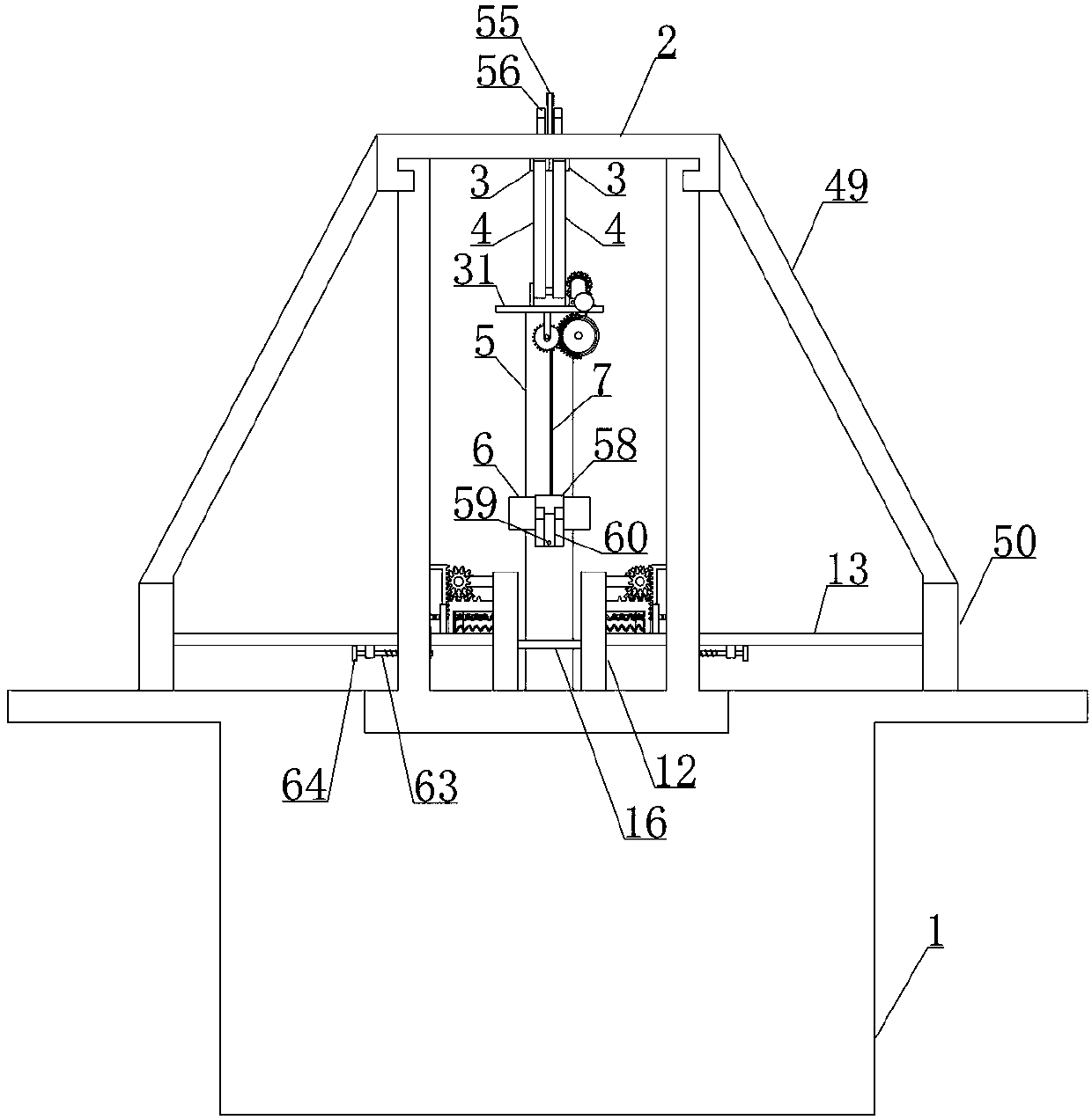 Bearing capacity experiment device for foundation for civil engineering