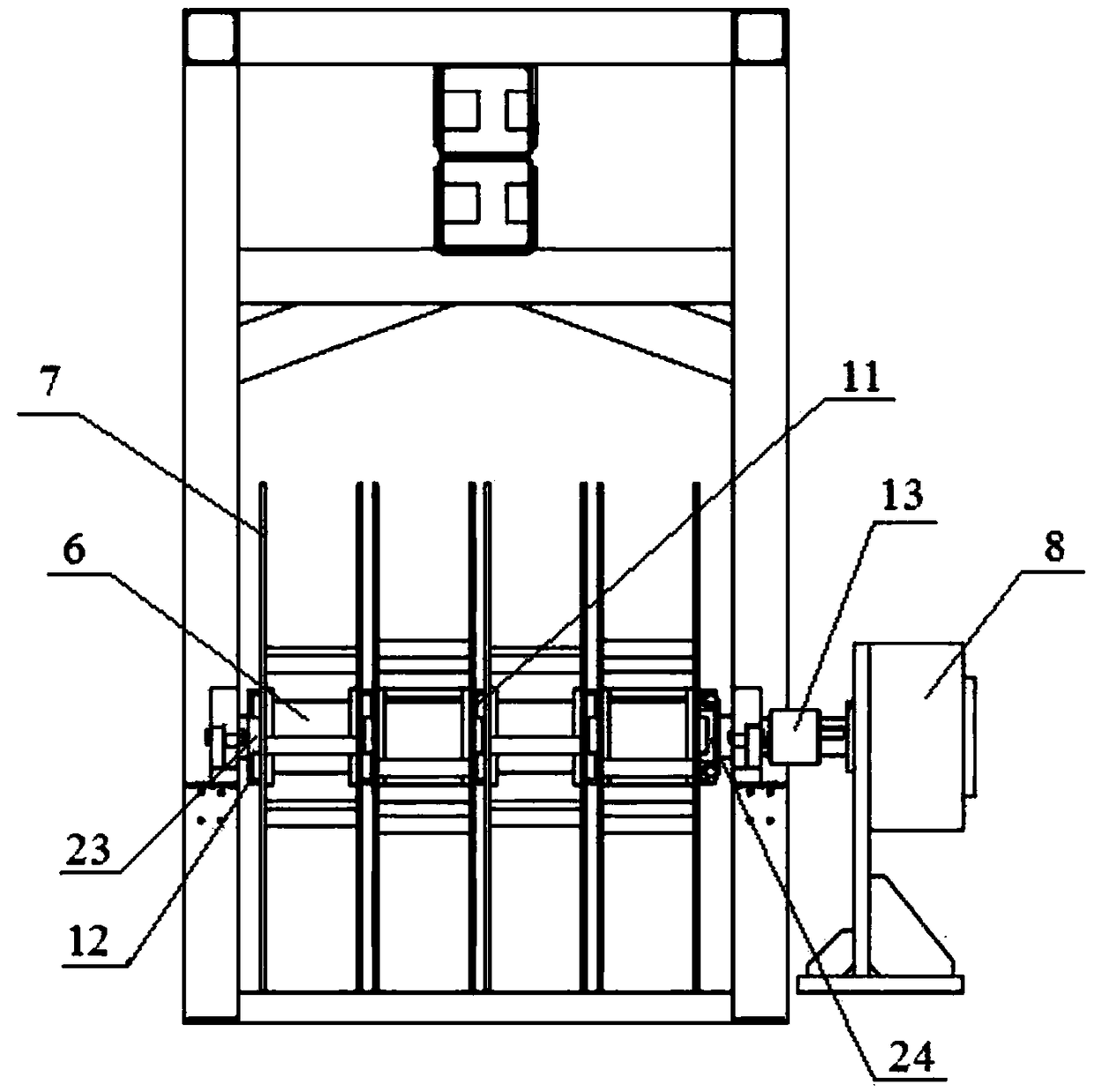 Vehicle-mounted type cable take-up and pay-off mechanism and take-up and pay-off cable car