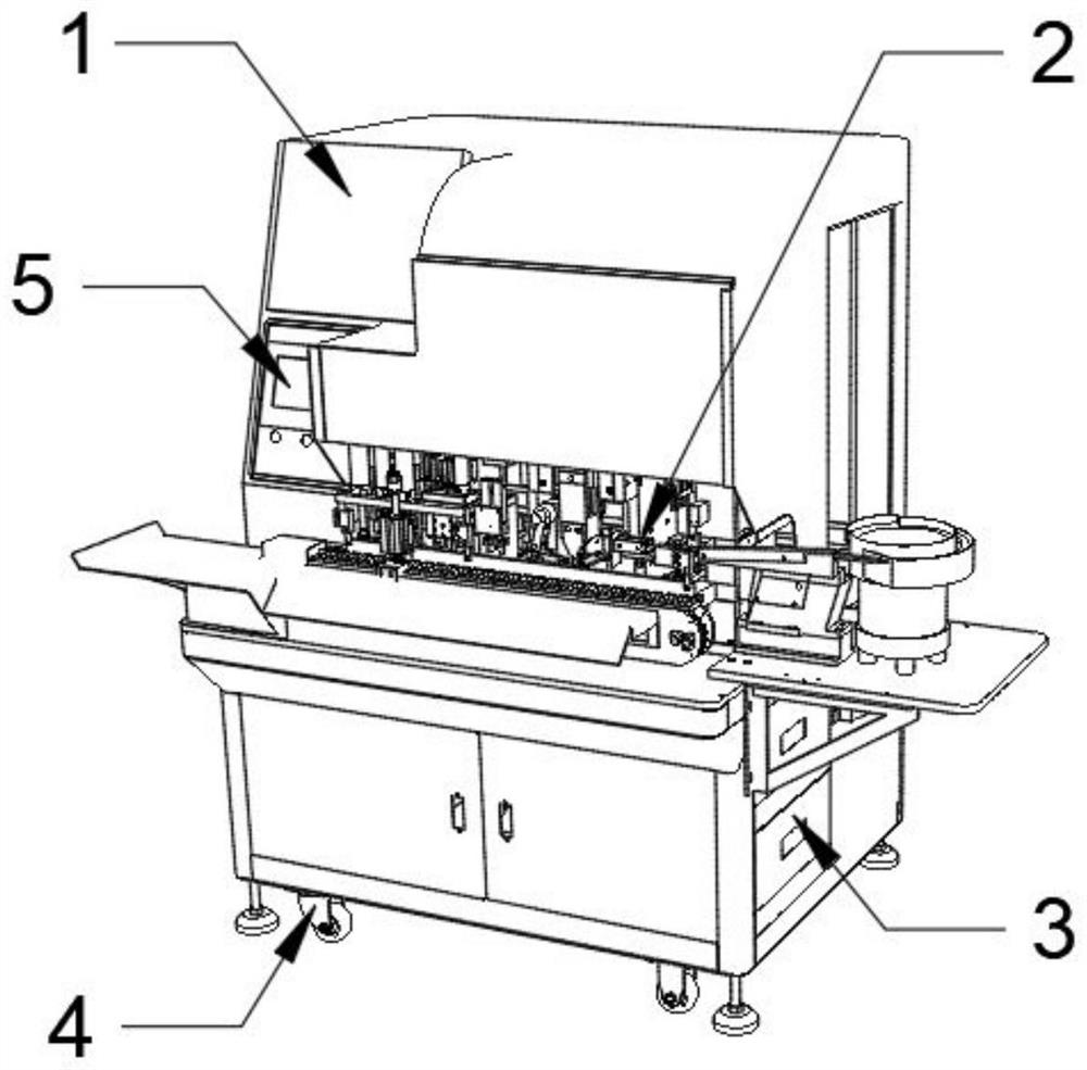 Blanking product fixing device for buckle mounting production