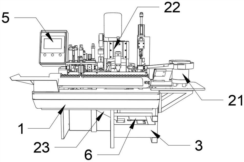 Blanking product fixing device for buckle mounting production