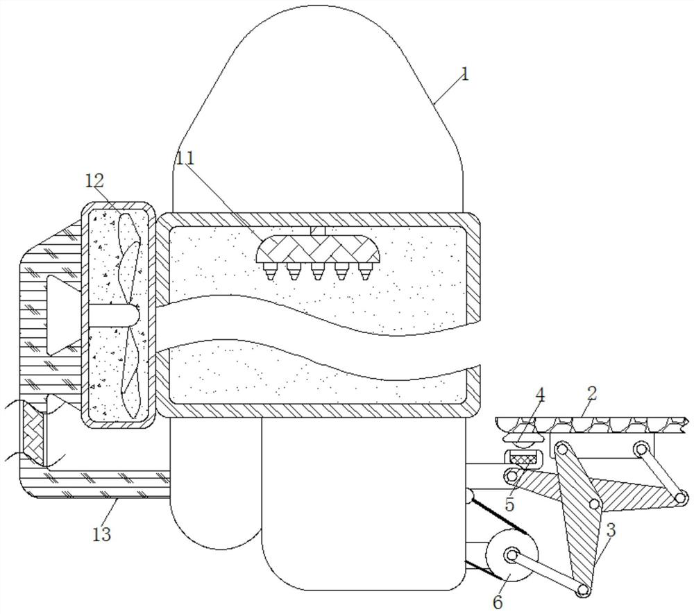 Device for treating harmful gas generated in paint spraying process of new energy automobile door