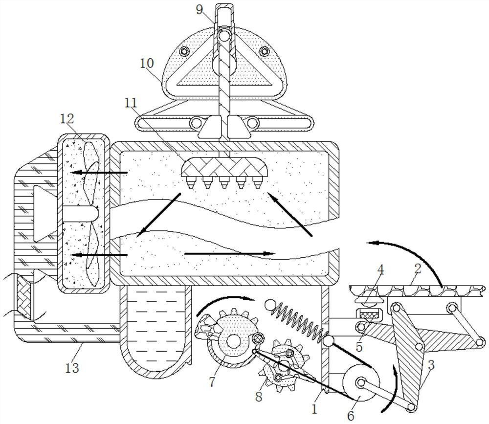 Device for treating harmful gas generated in paint spraying process of new energy automobile door