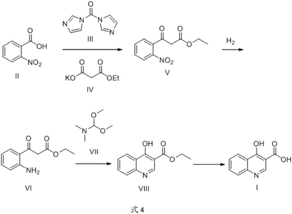 Preparation method of 4-hydroxyquinoline-3-carboxylic acid