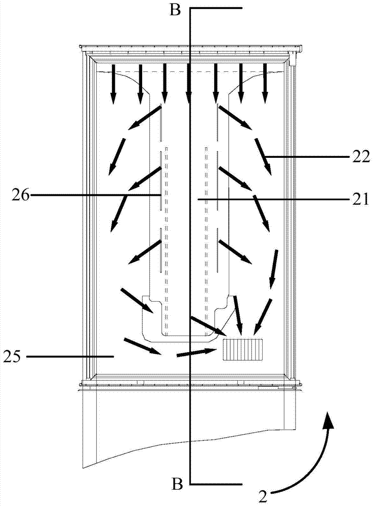 Air duct structure and refrigerator