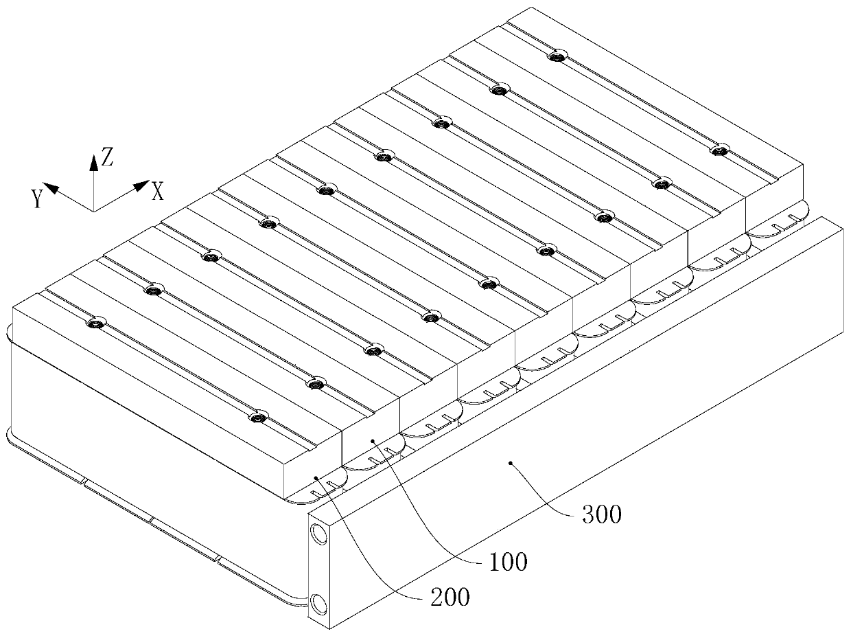 Rotor splicing block assembly, linear motor rotor, linear motor, machine tool and production method of linear motor rotor