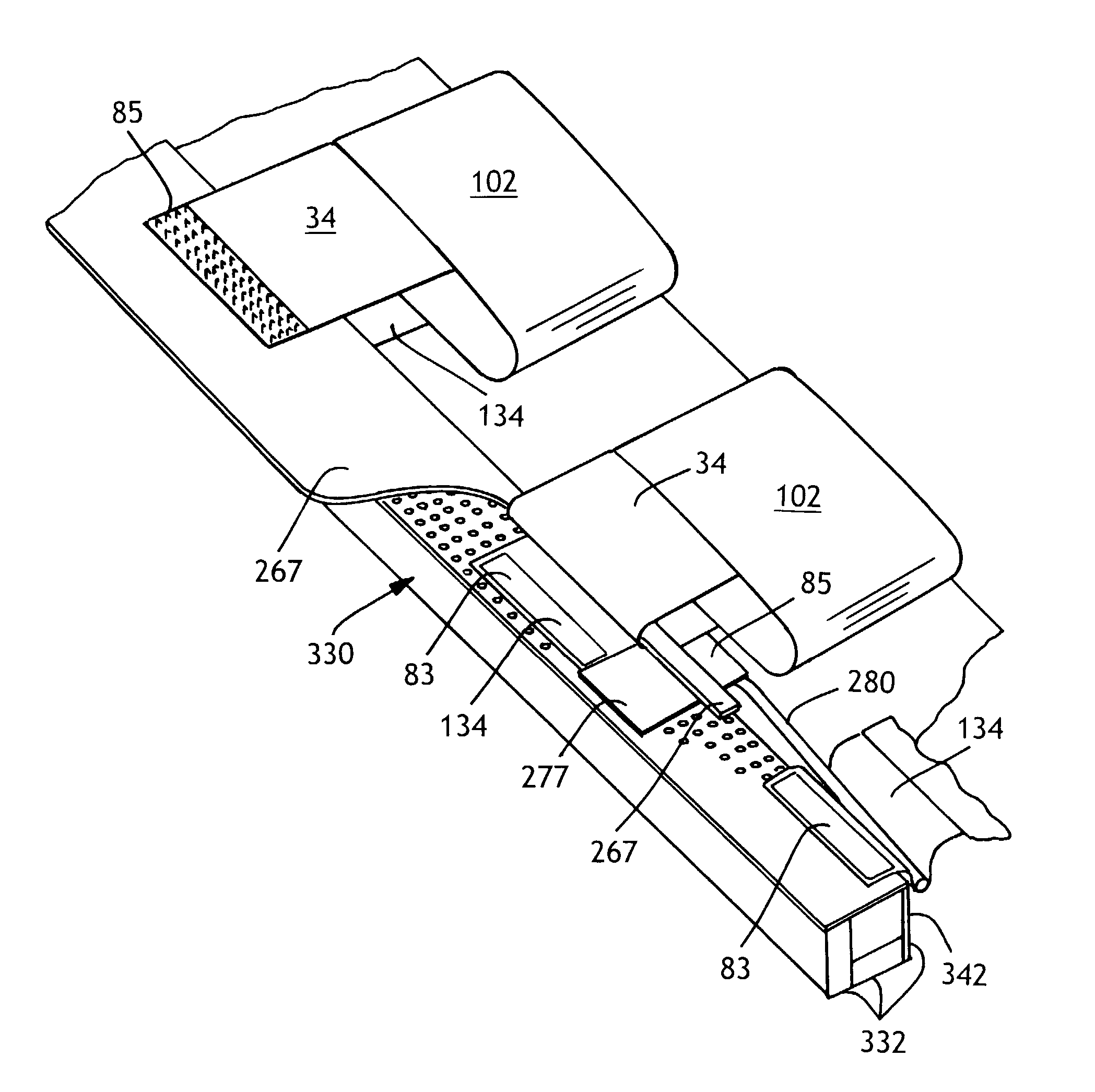 Garment side panel conveyor system and method