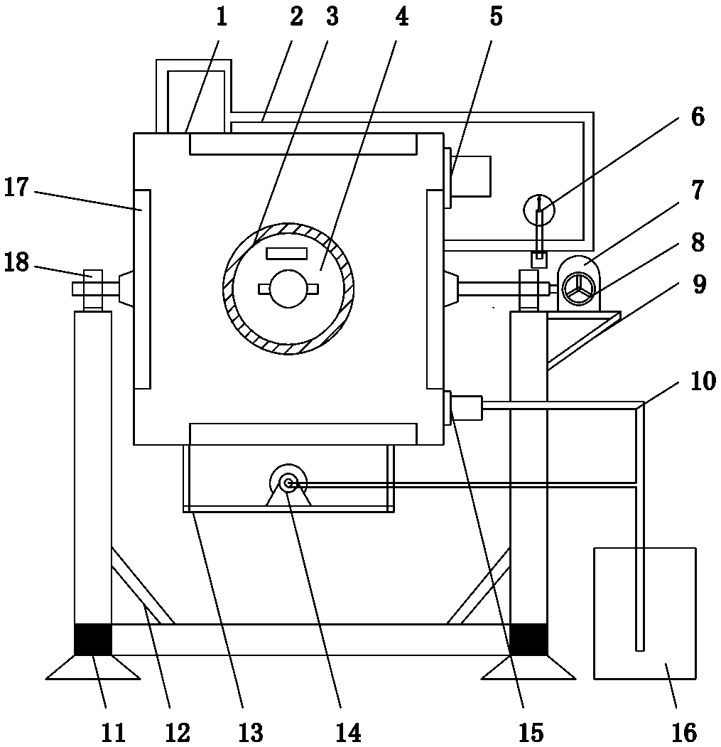 Special rolling drum furnace for calcining U-shaped silicon carbide rod