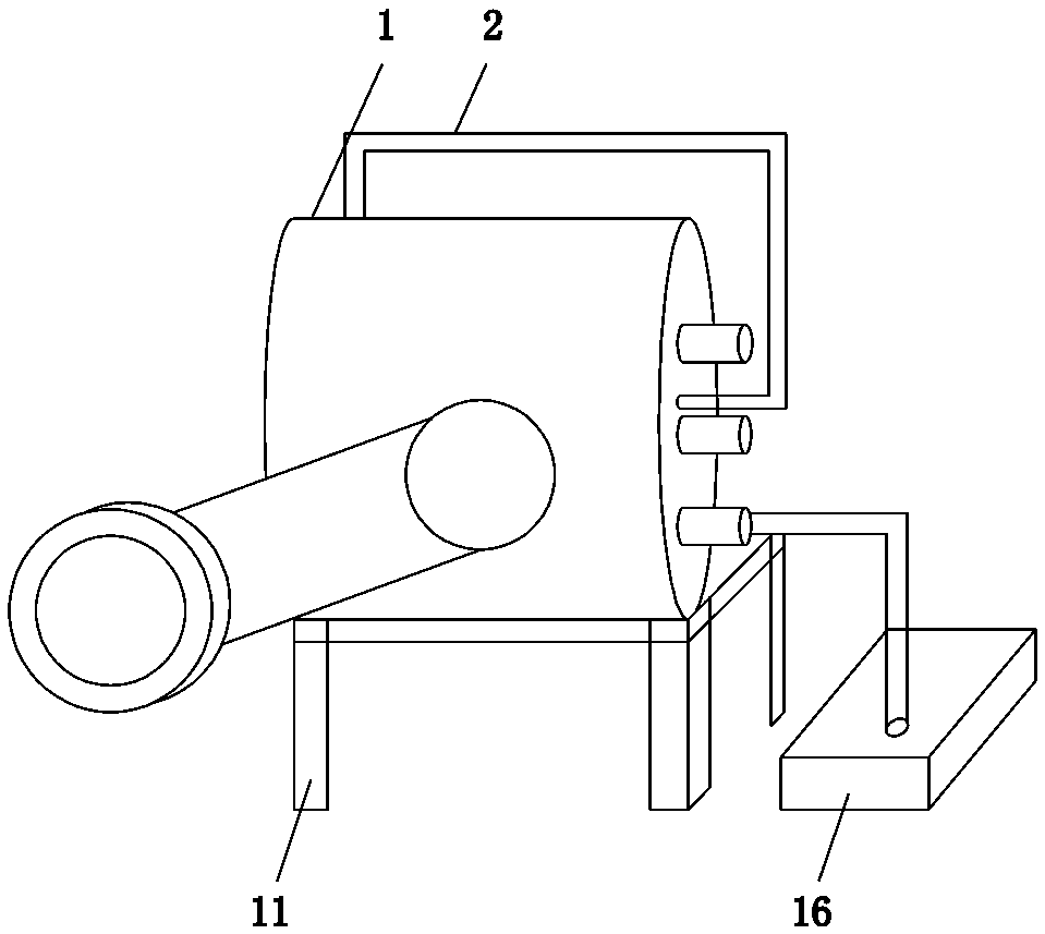 Special rolling drum furnace for calcining U-shaped silicon carbide rod